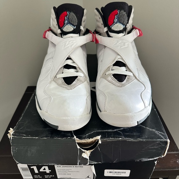 Air Jordan 8 Retro 'Bugs Bunny' 2013 White / Black/ True Red - Picture 12 of 13